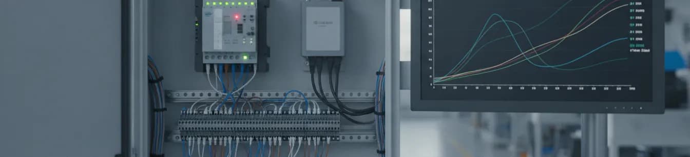 Tủ PLC, RS-485 và gateway IoServer tại hiện trường